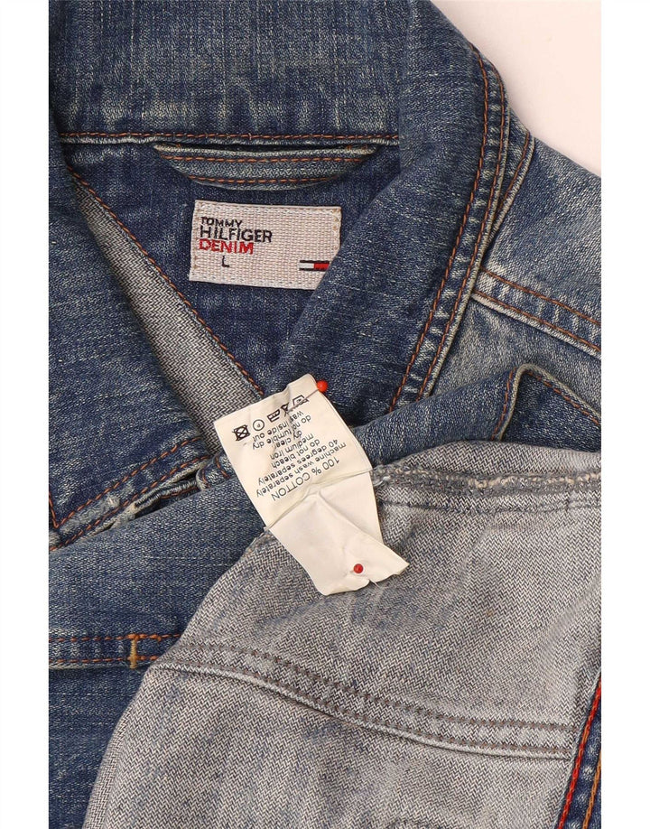 Tommy Hilfiger Chaqueta vaquera para mujer UK 46 Algodón azul grande