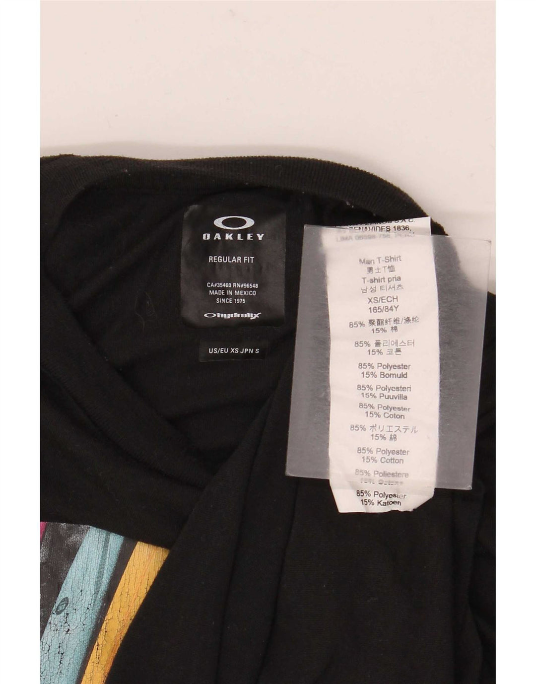 Oakley Camiseta gráfica de corte regular para hombre Top XS Poliéster negro