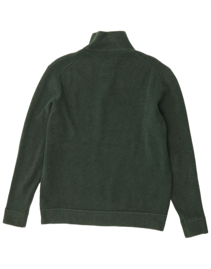 Marks & Spencer Suéter tipo jersey con cuello y cremallera para hombre Poliéster verde grande