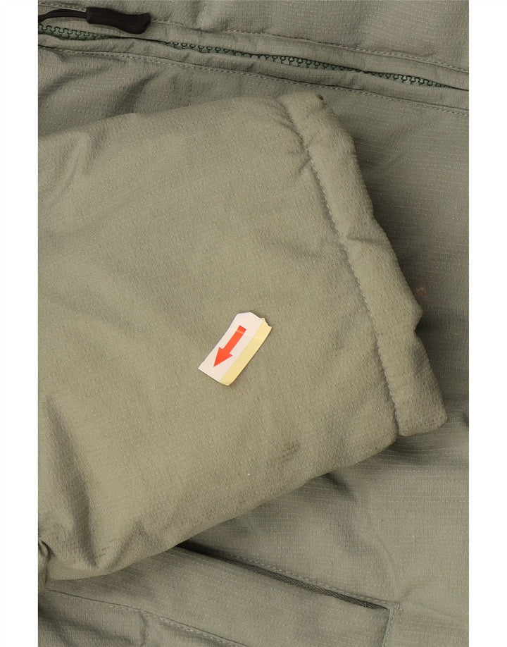 Fila Chaqueta acolchada con capucha para hombre UK 44 2XL Verde Colorblock