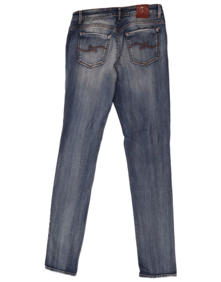 Vaqueros Pitillo Desgastados Mujer Trussardi W29 L32 Azul