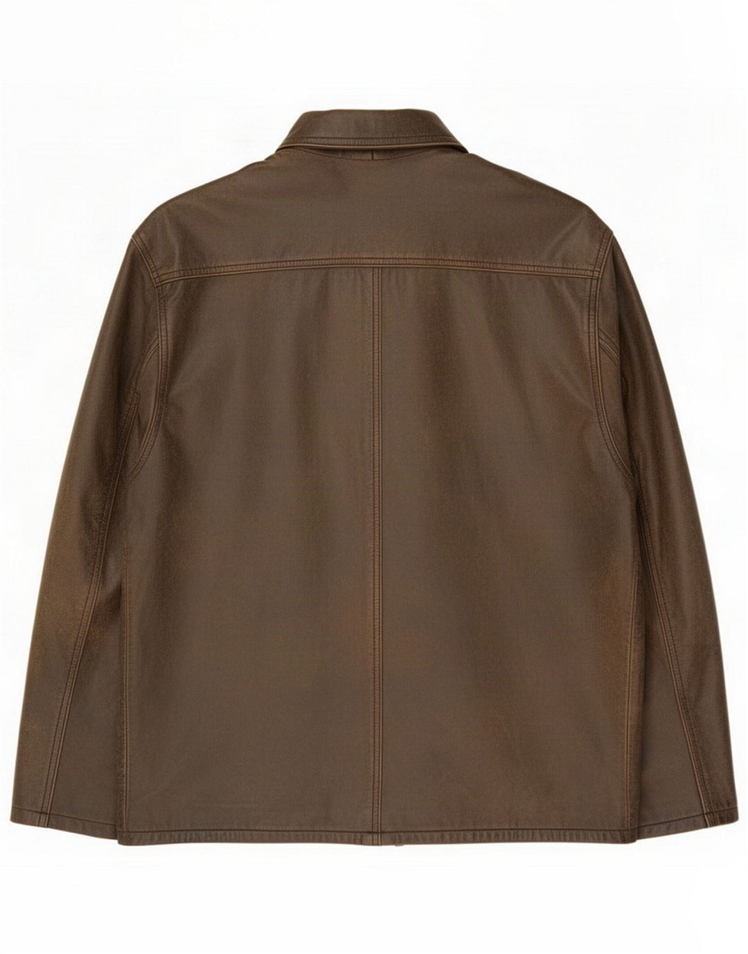 NEW MAN Chaqueta de cuero para hombre UK 40 Large Brown Classic