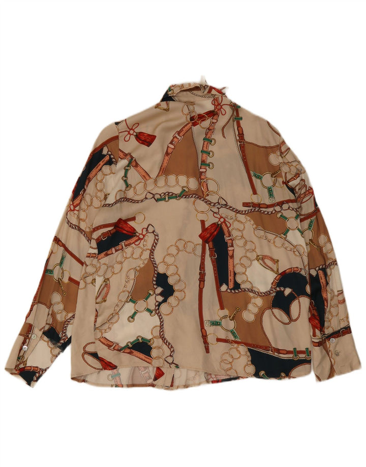 Vicolo Blusa camisera con estampado abstracto para mujer UK 44 Mediana Multicolor