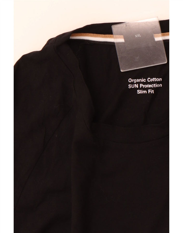 HUGO BOSS Camiseta gráfica ajustada para hombre Top 2XL Algodón negro