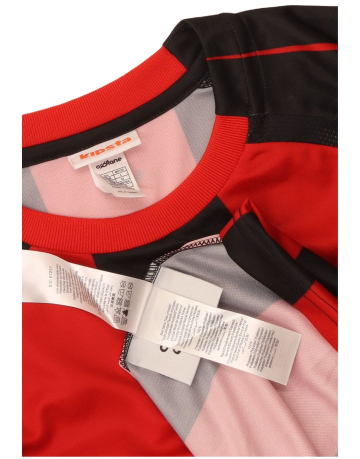 KIPSTA Camiseta gráfica para hombre Top grande de poliéster a rayas rojas