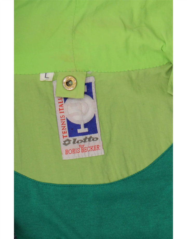 Chaqueta cortavientos Lotto para hombre color verde grande