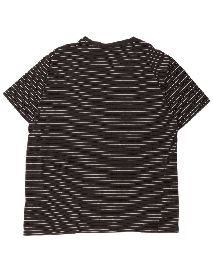 VOLCOM Camiseta Hombre Top 2XL Algodón Rayas Negro
