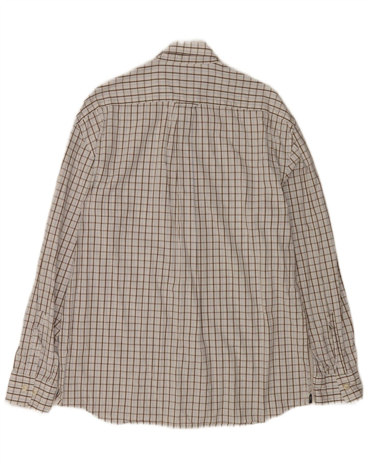 Camisa Gant Regular Fit De Algodón Con Cuadros Blancos Grandes
