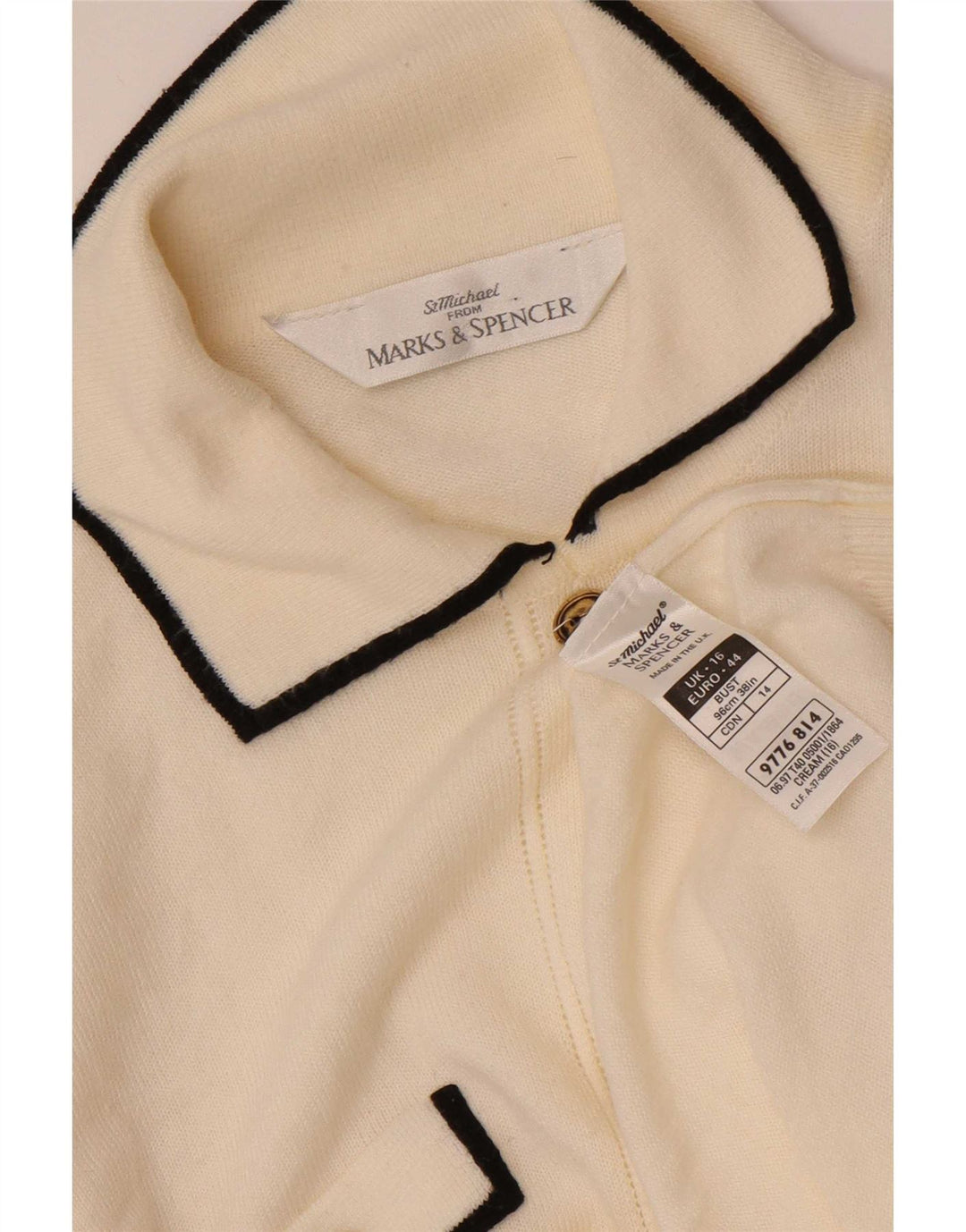 Marks & Spencer Suéter tipo cárdigan St. Michael para mujer Reino Unido 46 Grande Blanco roto