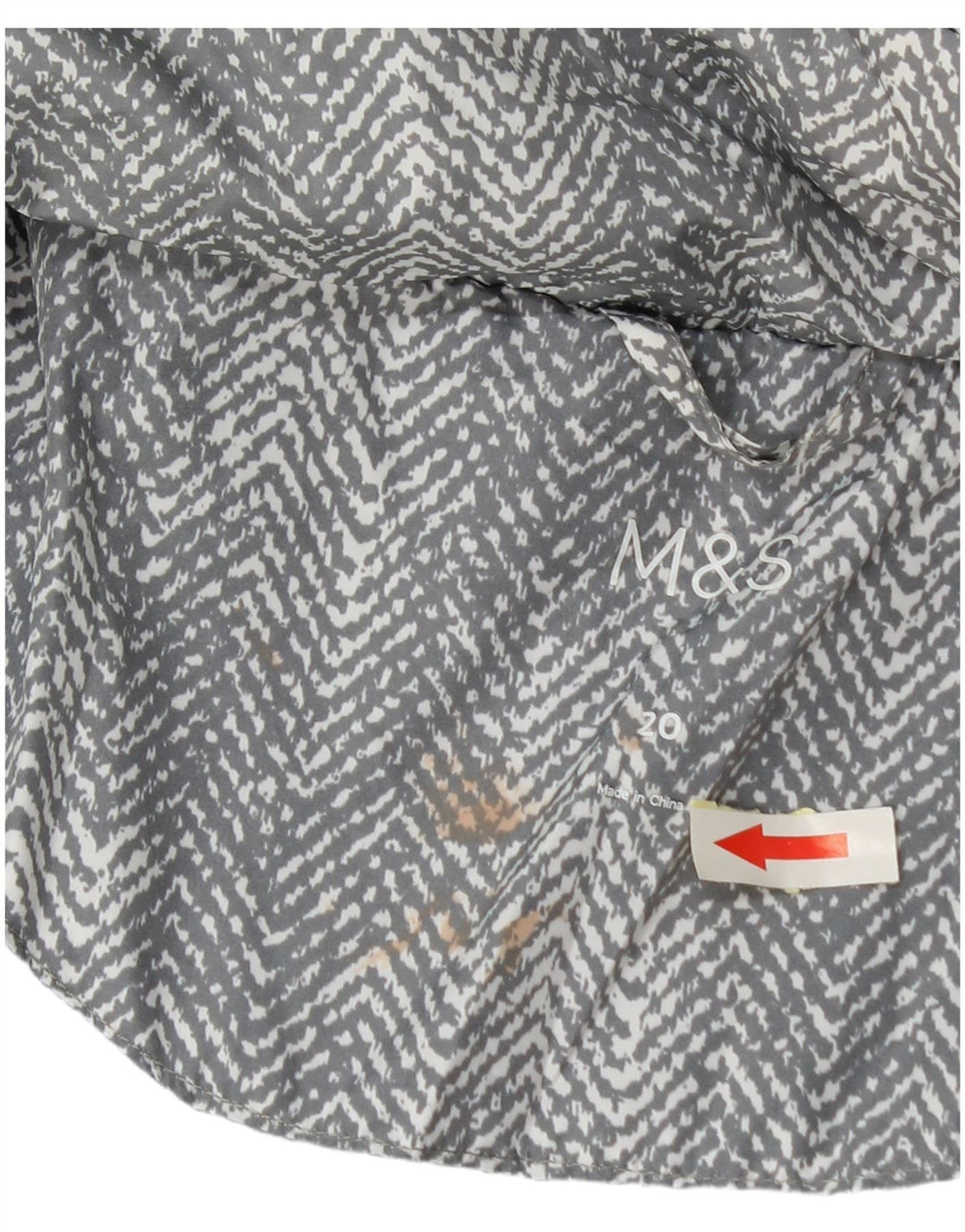 Marks & Spencer Chaqueta acolchada para mujer UK 20 2XL Gris Espiga Poliéster