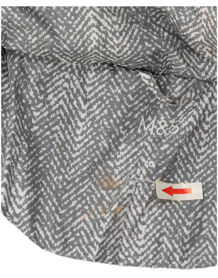 Marks & Spencer Chaqueta acolchada para mujer UK 20 2XL Gris Espiga Poliéster