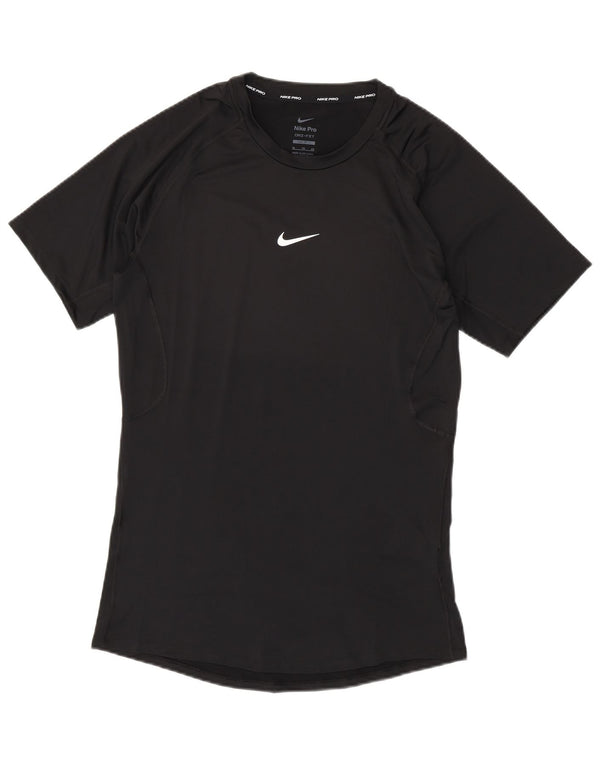 NIKE Camiseta ajustada para hombre XL Poliéster negro