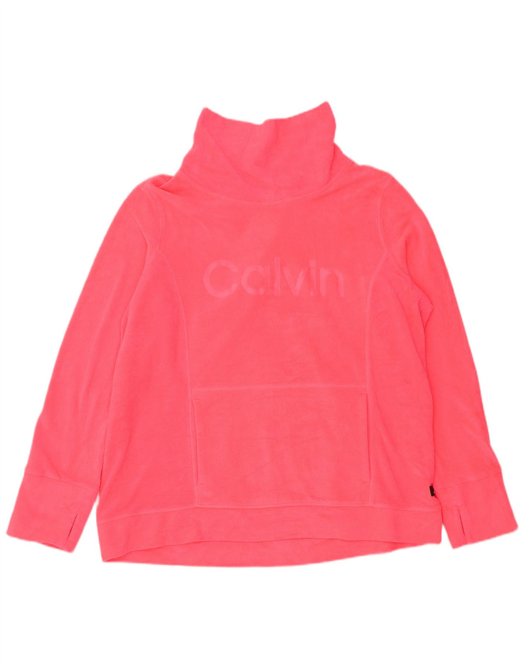 CALVIN KLEIN Jersey de forro polar con gráfico de rendimiento para mujer UK 40 XL Rosa