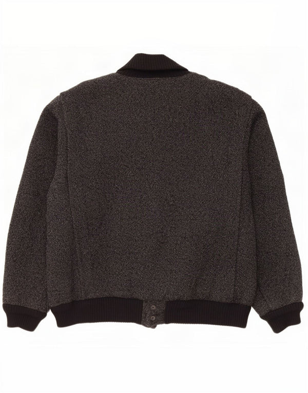Vintage hombres bombardero chaqueta Reino Unido 40 grande negro