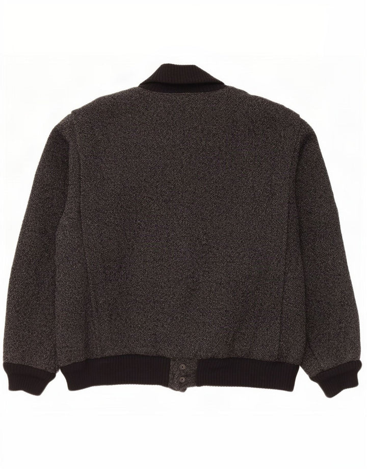 Vintage hombres bombardero chaqueta Reino Unido 40 grande negro