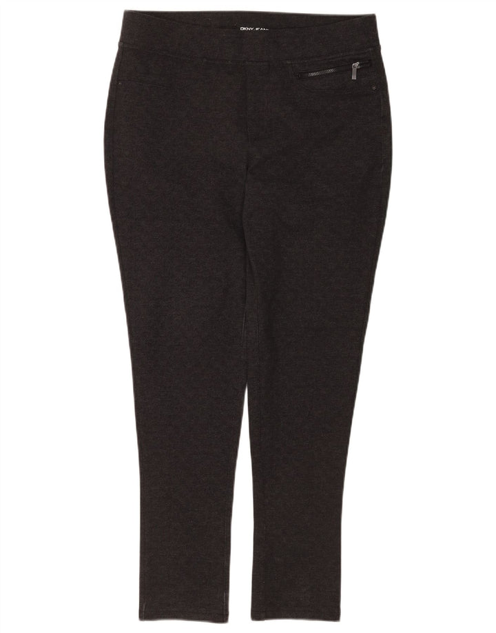 Dkny Pantalones Casuales Pitillo Para Mujer Medianos W30 L28 Poliéster A Cuadros Gris