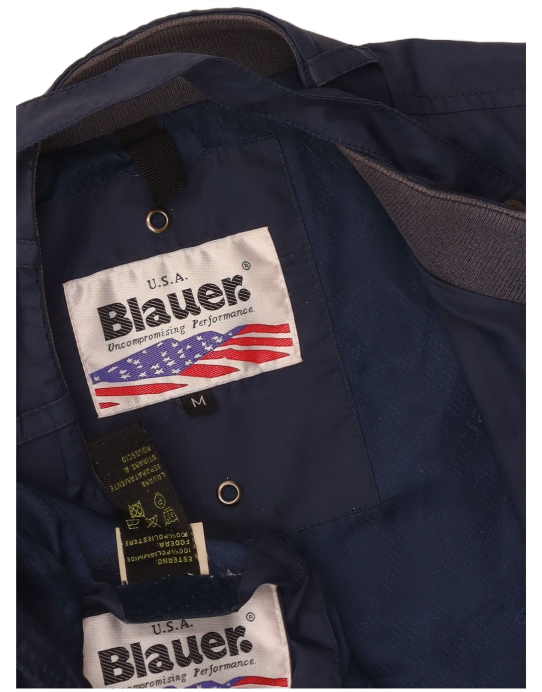 Blauer Chaqueta Bomber para Mujer UK 12 Mediana Azul Marino Poliamida