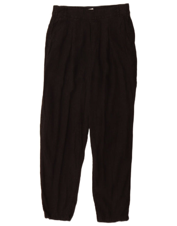 Marks & Spencer Pantalones Chinos Pegged para Mujer UK 8 Small W26 L29 Black Flax