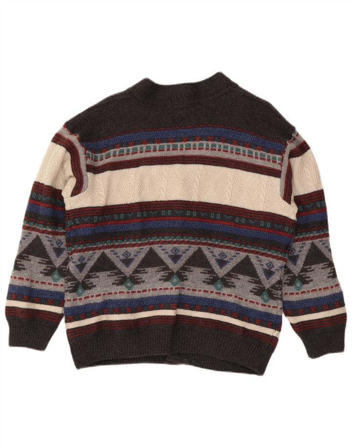 Dolomiten Cárdigan De Hombre IT 50 Medium Lana Geométrica Multicolor