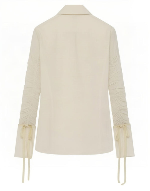 Ferre Blusa Camisa Mujer UK 10 Small Algodón Blanco