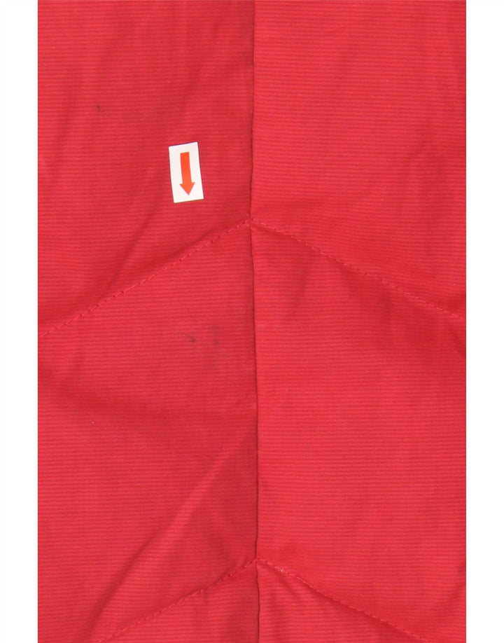 FAT FACE Chaqueta acolchada con capucha para mujer UK 10 Small Red Poliéster