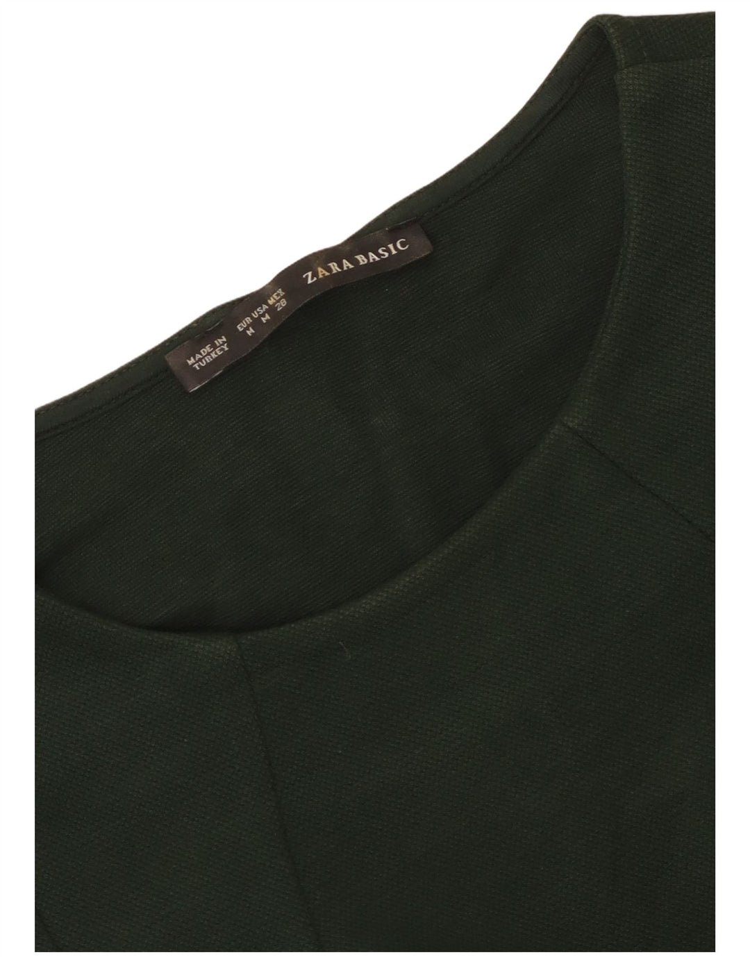 Zara Mujer Vestido Tubo Reino Unido 42 Verde Medio