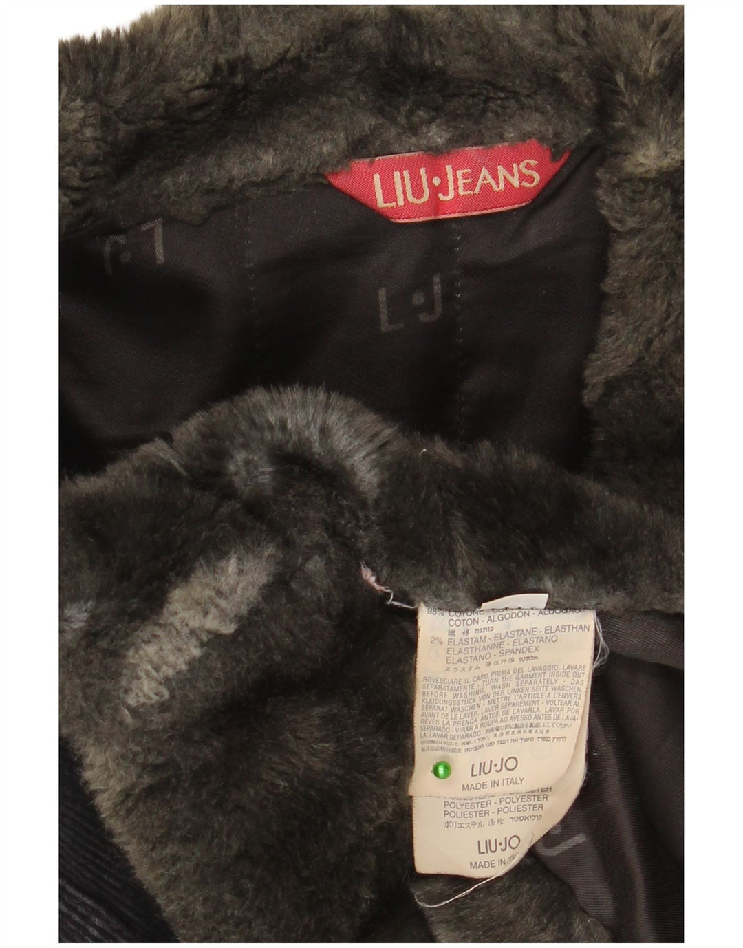 Liu Jo Chaqueta de pana para mujer UK 44 Algodón gris medio