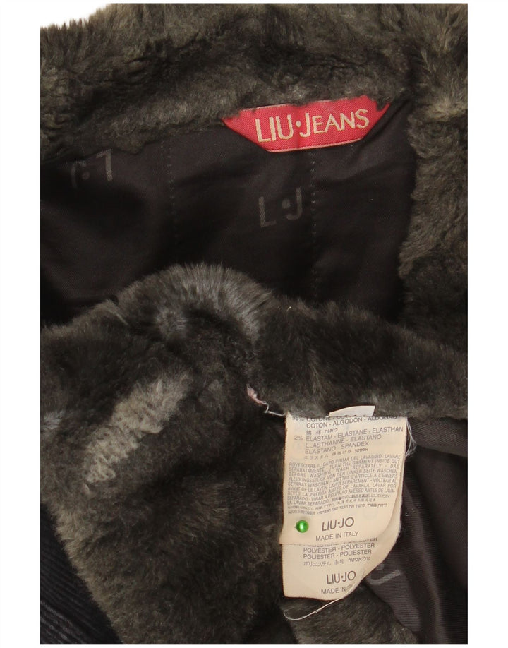 Liu Jo Chaqueta de pana para mujer UK 44 Algodón gris medio