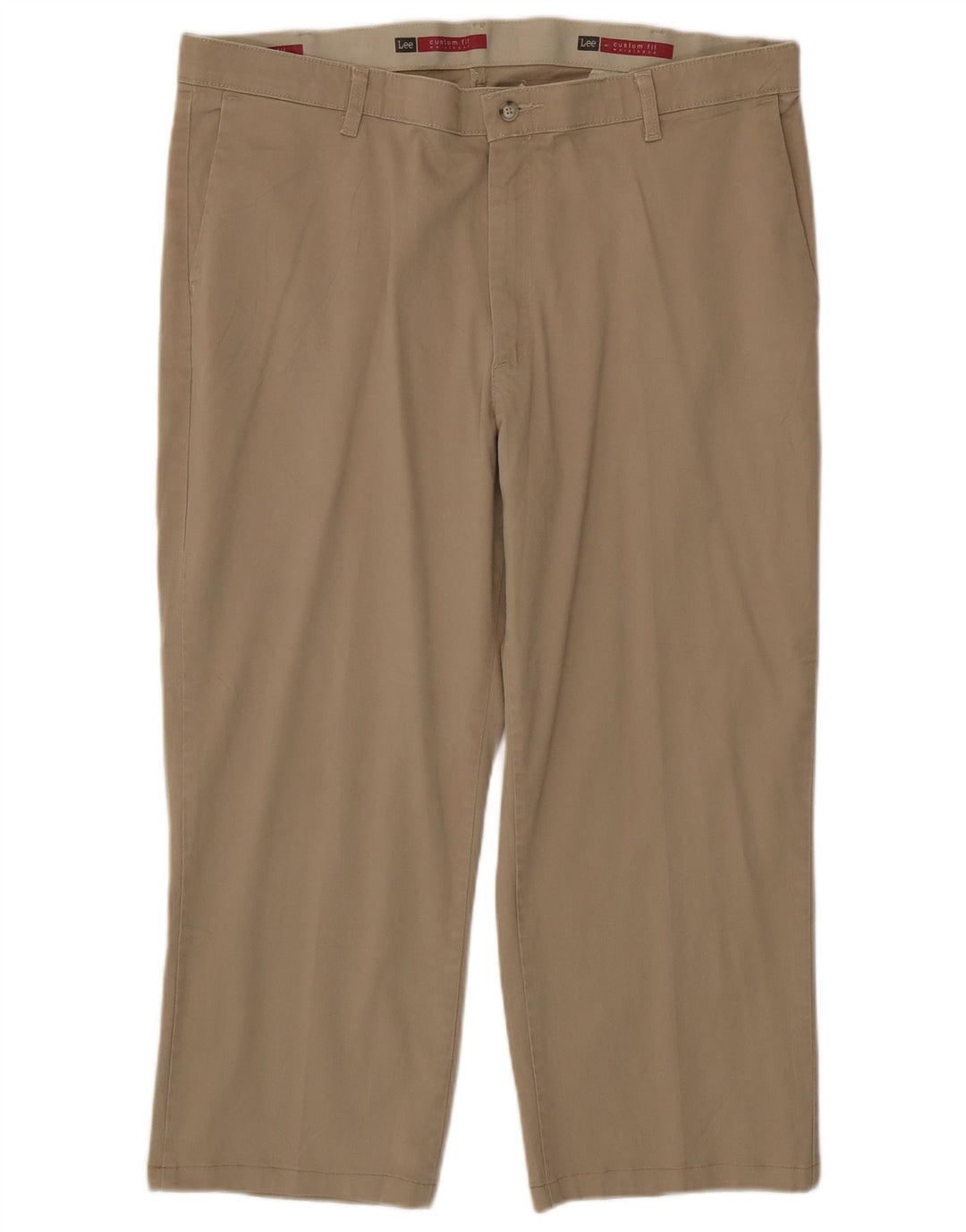 LEE Pantalones capri rectos de ajuste personalizado para hombre W40 L24 Algodón beige