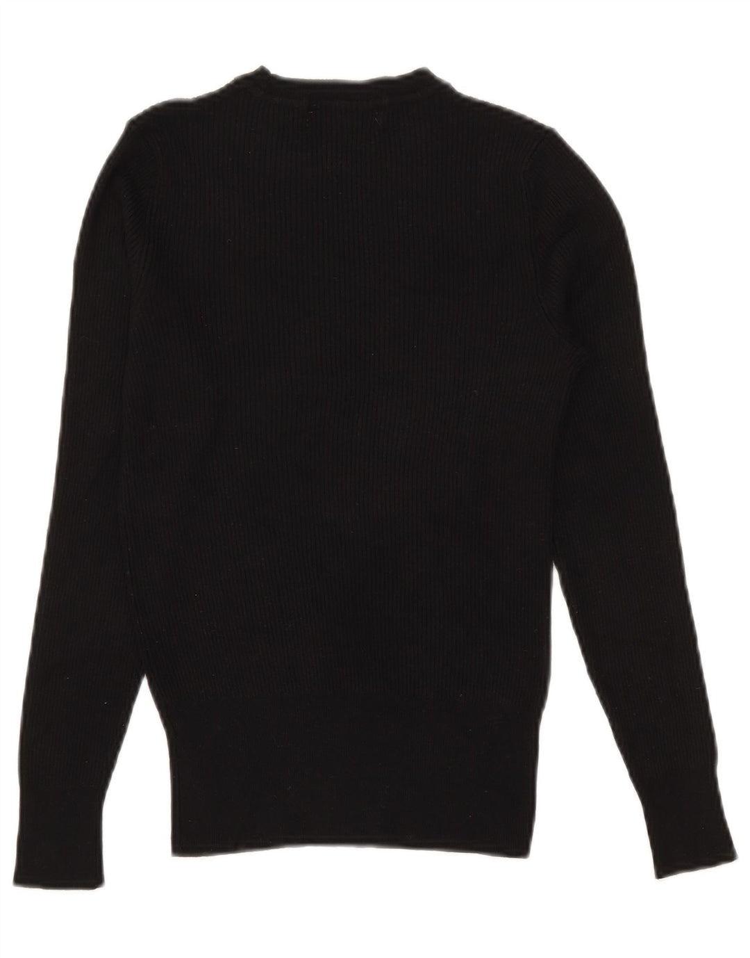 Marks & Spencer Suéter de cuello redondo para mujer UK 10 Small Black