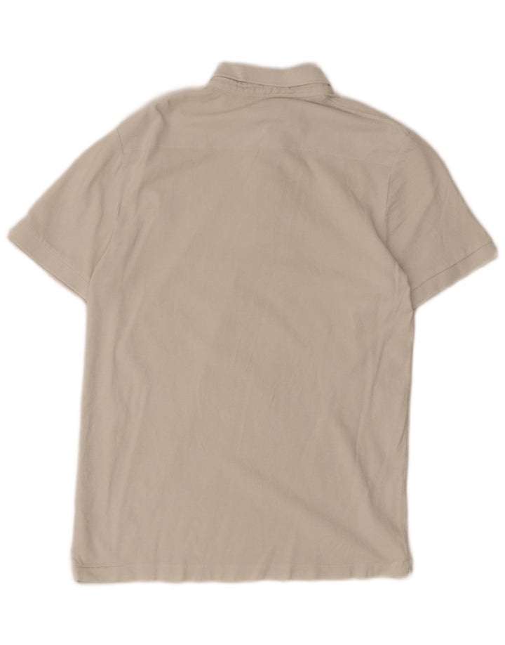 FRENCH CONNECTION Polo de corte regular para hombre pequeño de algodón blanco roto