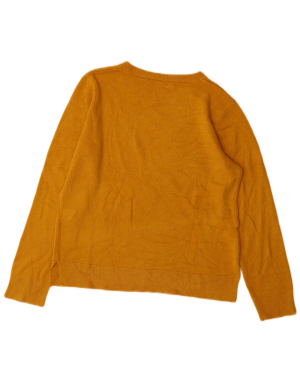 Marks & Spencer Jersey con Cuello Barco para Mujer UK 10 Small Acrílico Amarillo