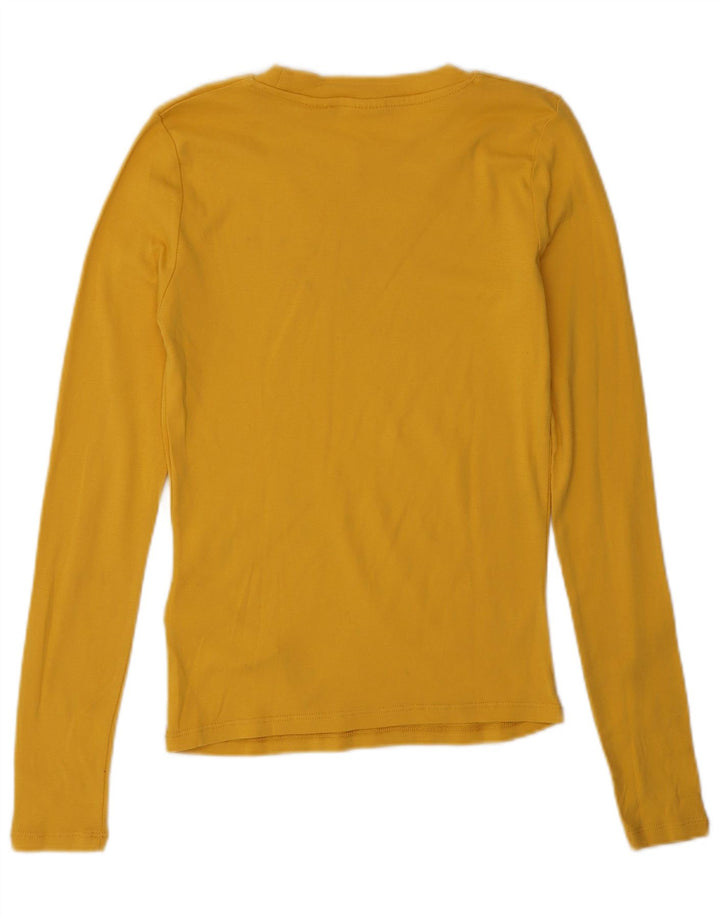 Levi's Top de manga larga para mujer UK 6 XS Algodón amarillo