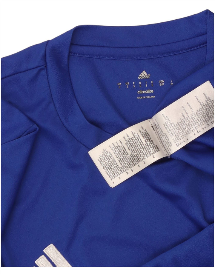 ADIDAS Camiseta Climalite para hombre Top Small Blue Poliéster