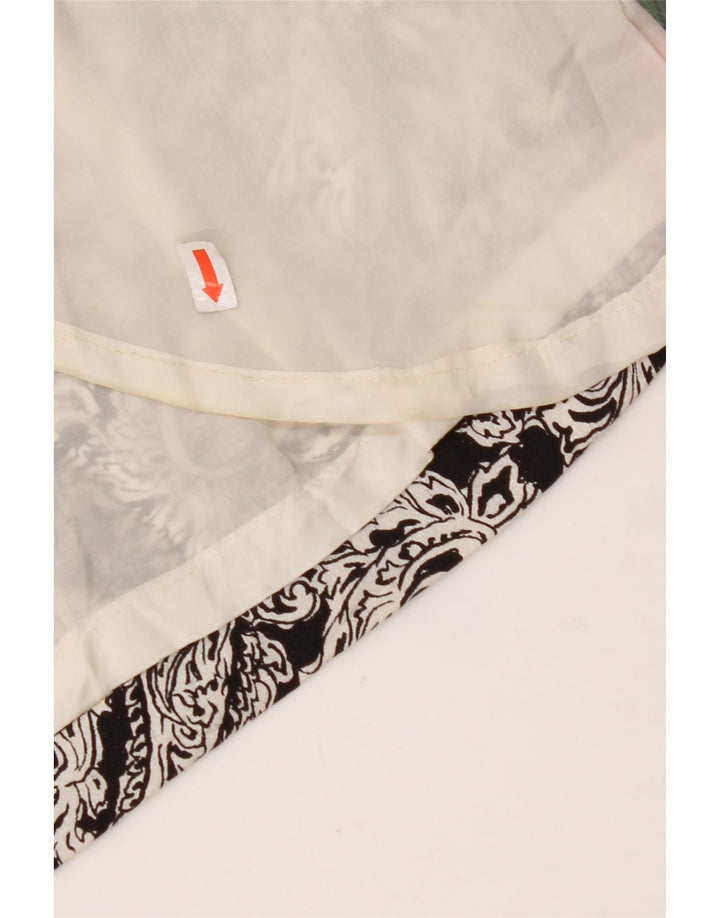 VINTAGE Falda cruzada para mujer W30 Paisley negro medio