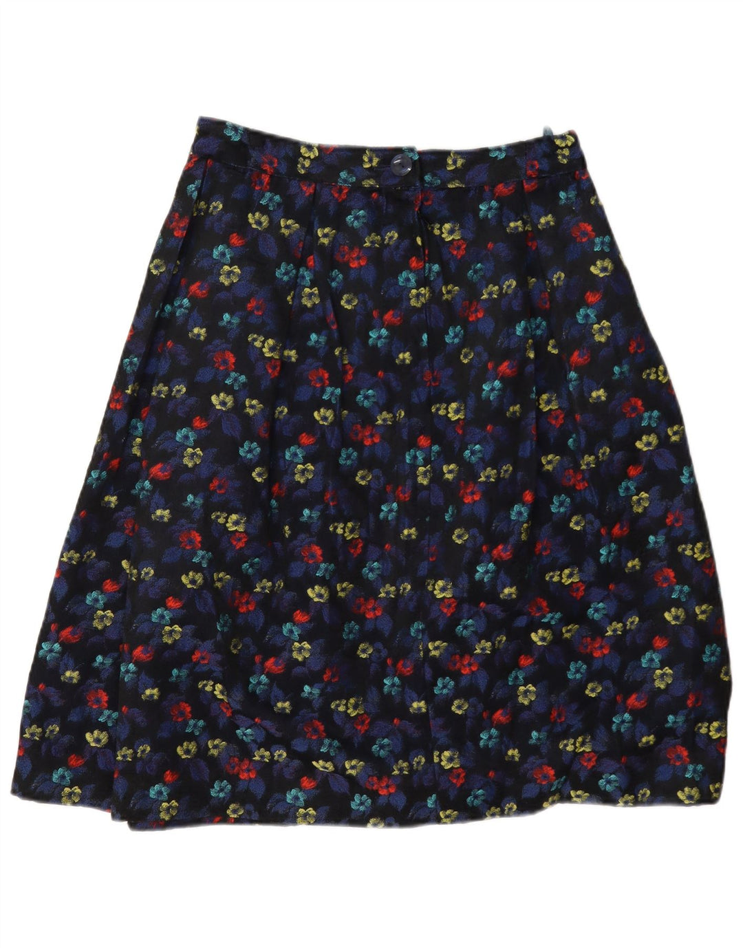 Vintage mujer A-Line falda W28 medio multicolor floral