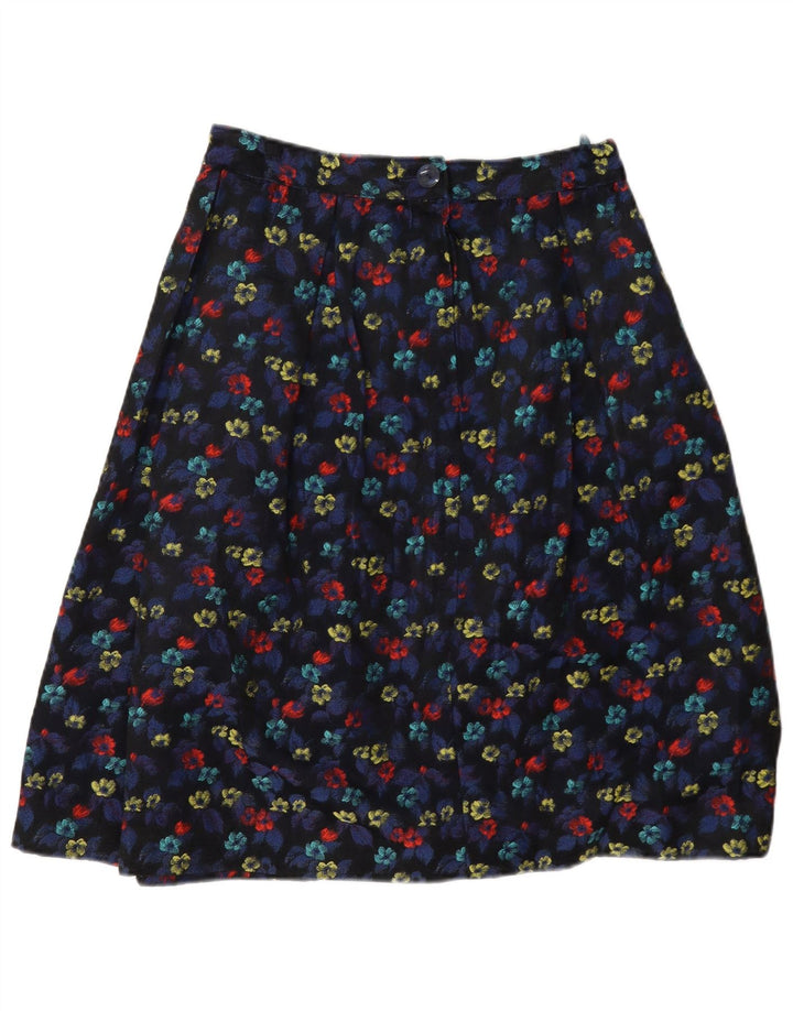 Vintage mujer A-Line falda W28 medio multicolor floral