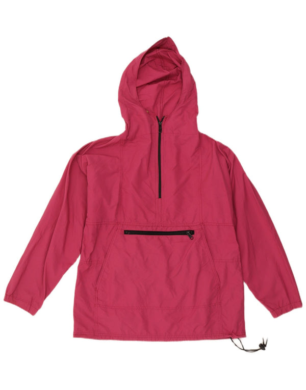 L.L.Bean Chaqueta impermeable con capucha para mujer UK 44 Nylon rosa mediano