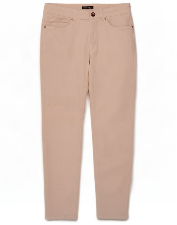 Pantalones informales de corte entallado para mujer Esprit UK 10 Small W27 L27 Algodón rosa