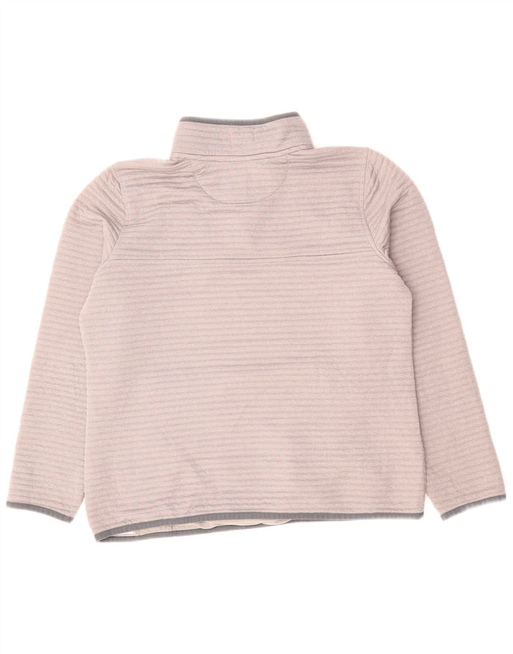 L.L.Bean Sudadera con Cuello y Botones para Mujer UK 46 Poliéster Gris Grande