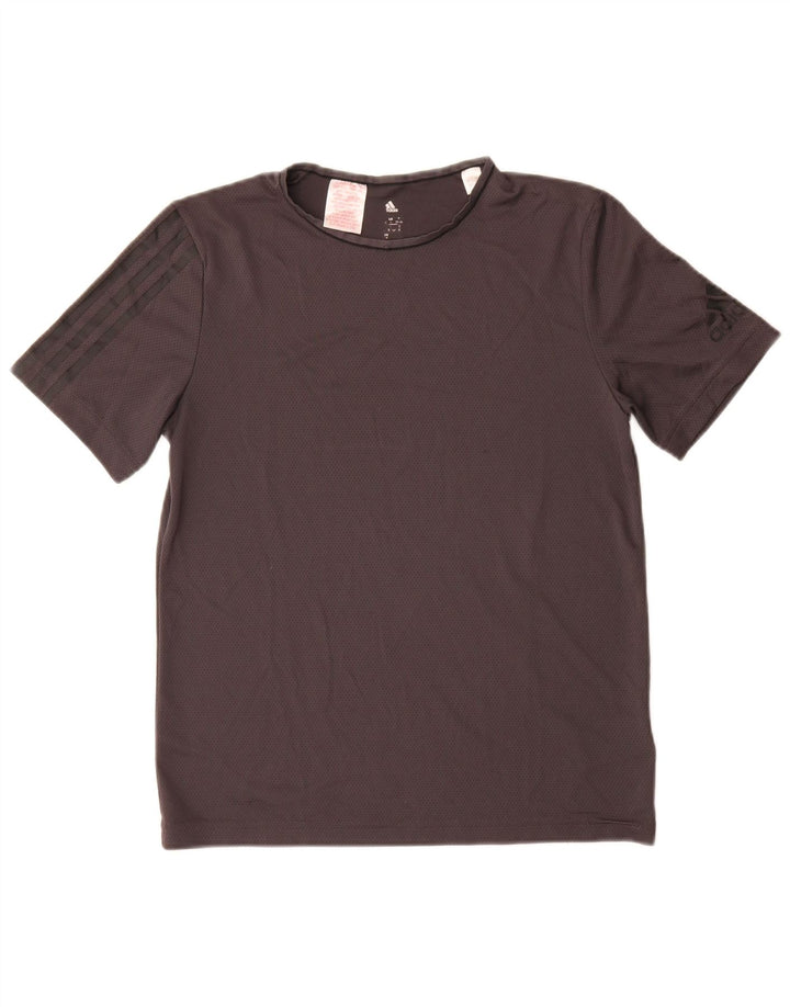 Adidas Mujer Climacool Camiseta Top UK 12 Medio Gris Poliéster