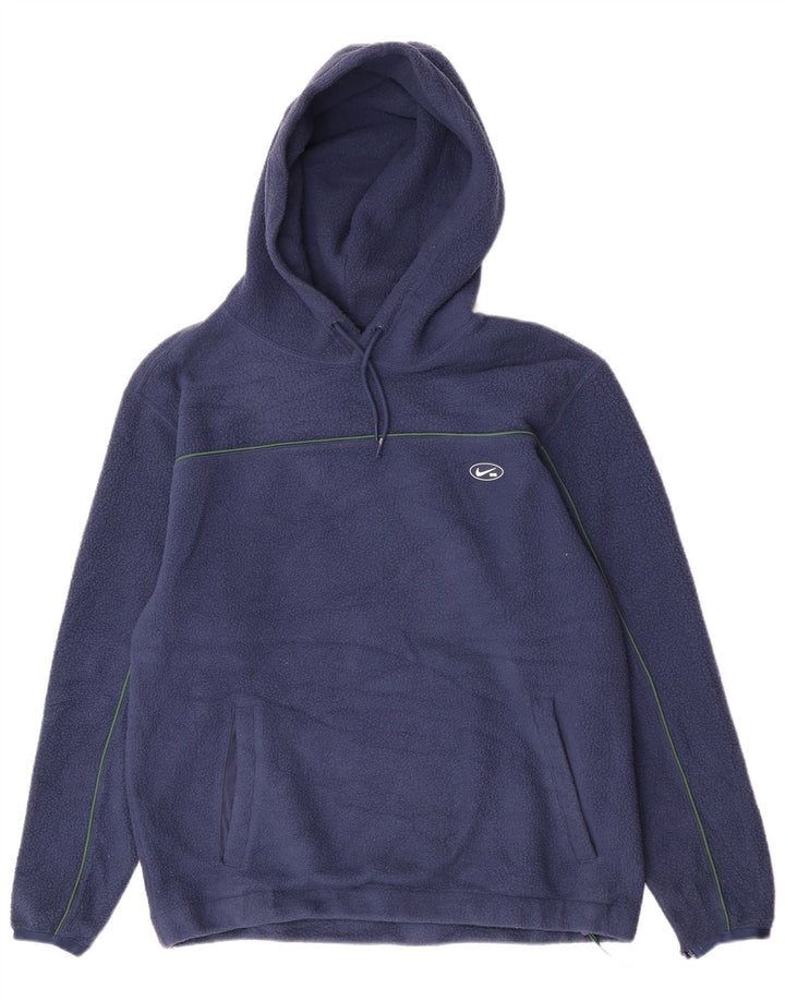 Nike - Jersey de forro polar con capucha para hombre, talla grande, poliéster azul marino