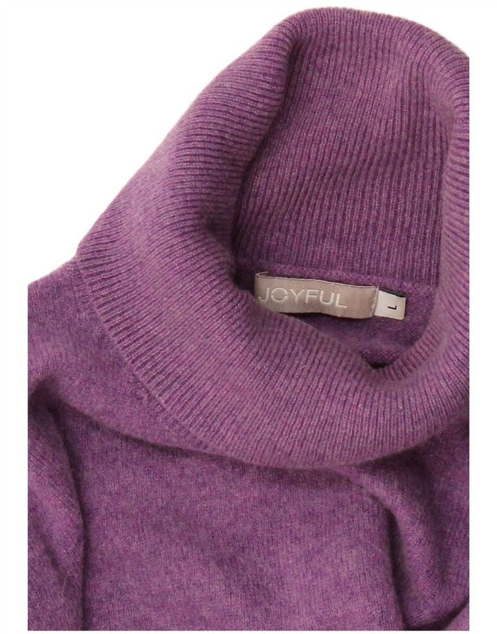 Joyful - Jersey con cuello vuelto para mujer, talla 40, color morado