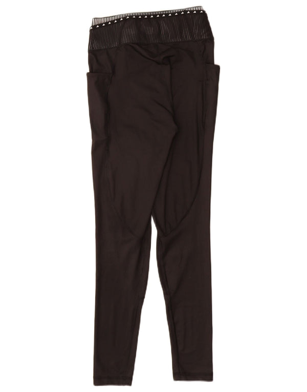 Adidas Leggings gráficos ajustados para mujer UK 8/10 Small Black Geométrico