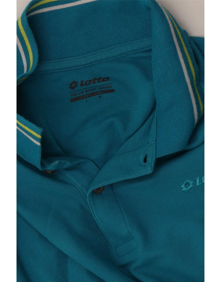 Polo Lotto Hombre Grande A Rayas Azules