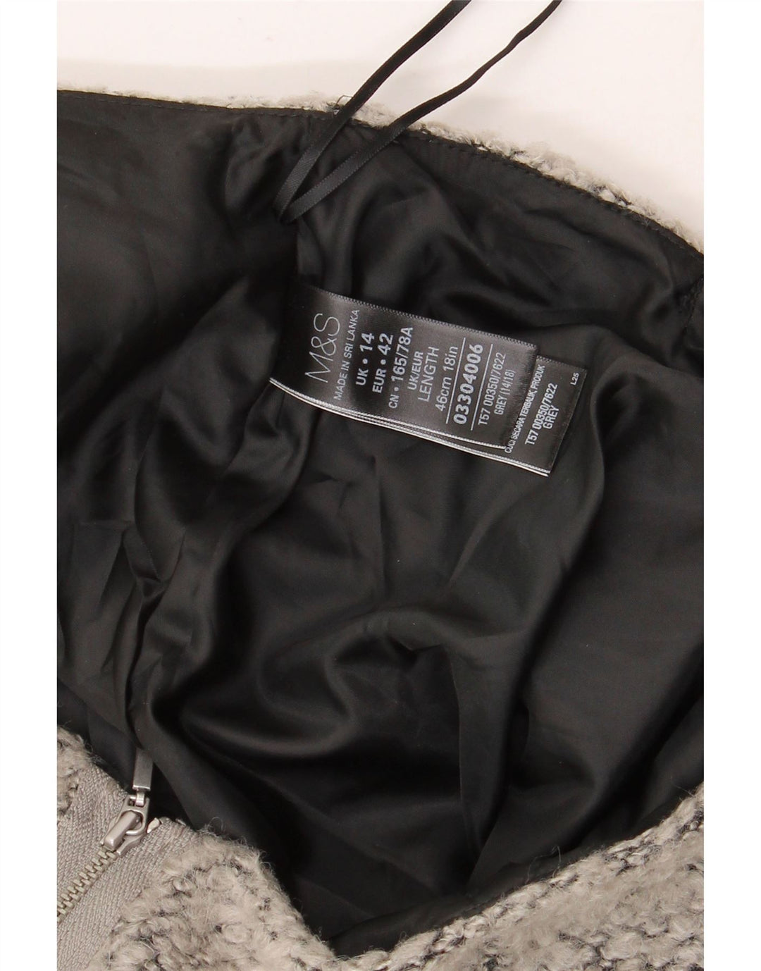 Marks & Spencer Minifalda para mujer UK 44 Grande W34 Poliéster moteado gris