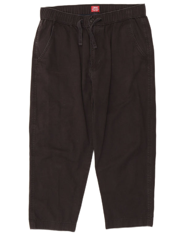 Levi's Womens High Waist Capri Chino Trousers Medium W30 L21 Black Cotton