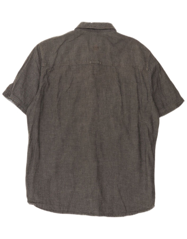 Camisa de corte clásico de manga corta para hombre de Fat Face Algodón gris medio