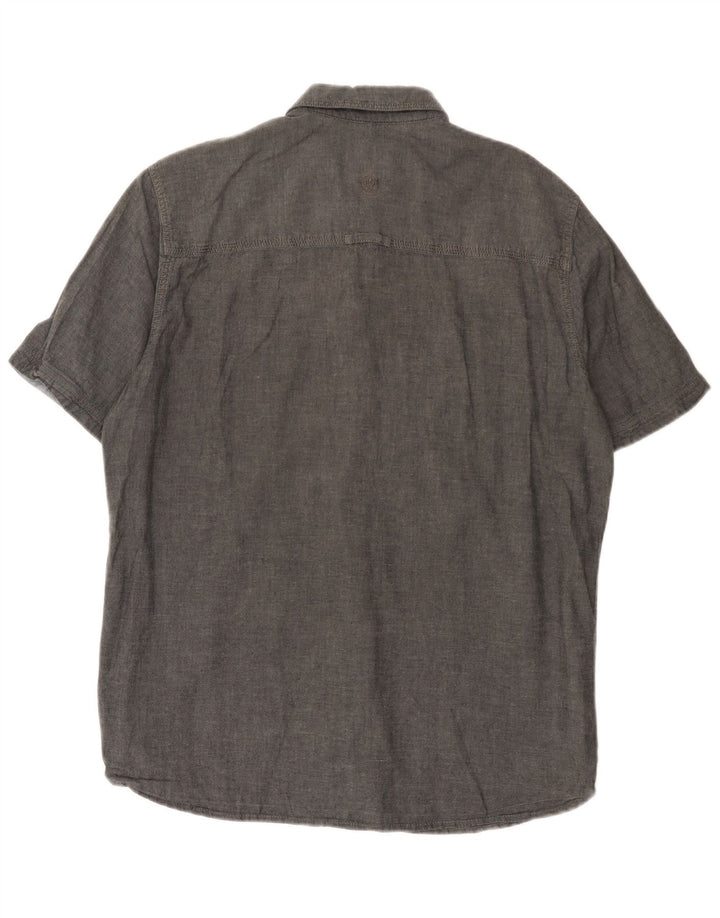 Camisa de corte clásico de manga corta para hombre de Fat Face Algodón gris medio