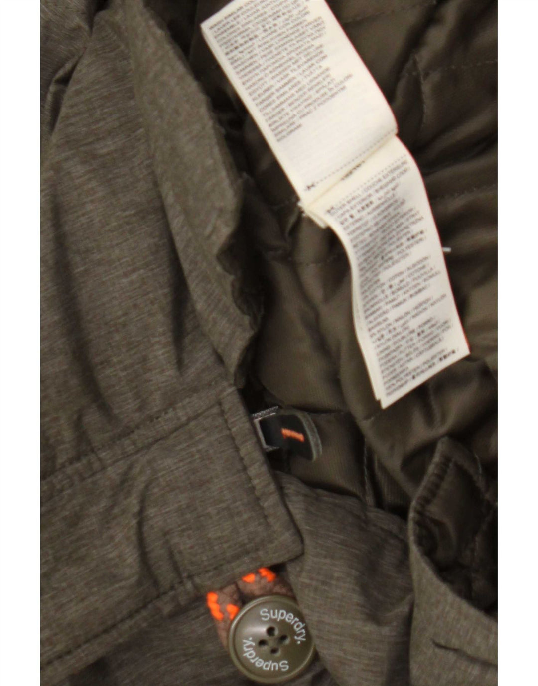 Superdry Parka con capucha para hombre UK 42 XL Poliéster caqui